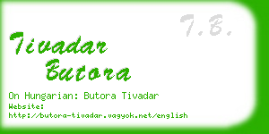 tivadar butora business card